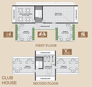 Clubhouse first and second floor layout