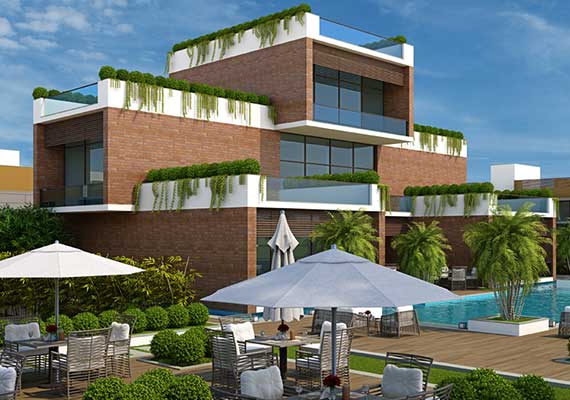 NJ Zinnia clubhouse left side view